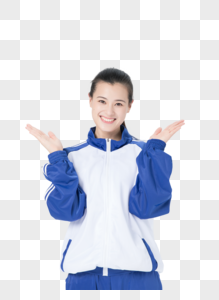 青年女性学生校服形象图片