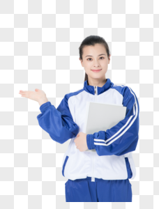 校服女性学生书本学习图片