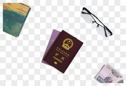 旅游度假出行护照旅游度假出行护照纸币高清图片素材