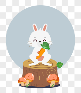 拿萝卜小白兔图片