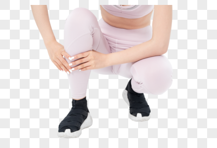 运动健身女性小腿疼痛图片