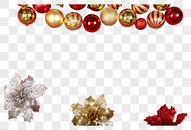 圣诞节红喜装扮饰品背景图片