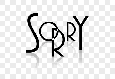 图片错位sorry英文字体素材
