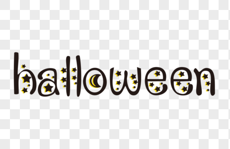 Halloween万圣节英文字图片