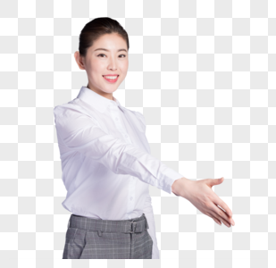 商务女性握手动作图片