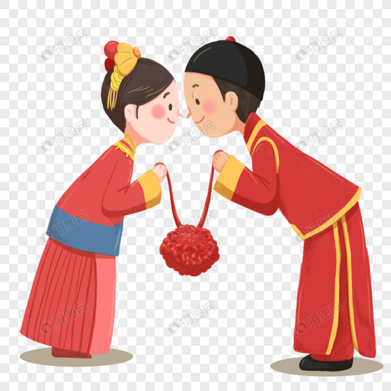 婚礼人物元素图片