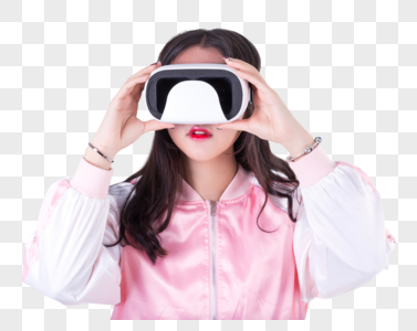 活泼可爱女性体验智能VR高清图片