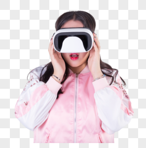 活泼可爱女性体验智能VR高清图片