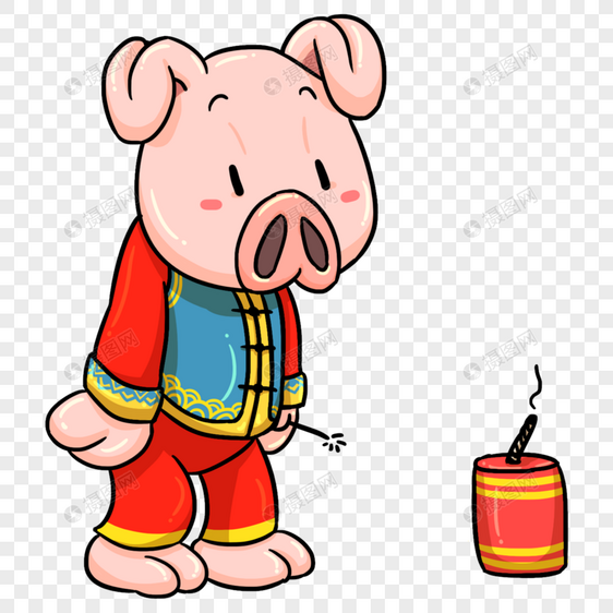 猪年形象元素图片