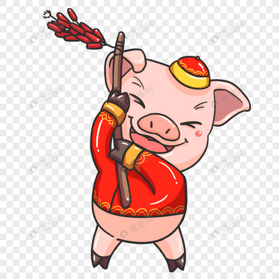 猪年形象元素图片