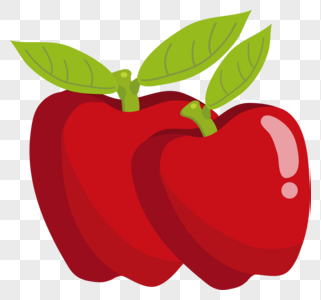 卡通红苹果素材