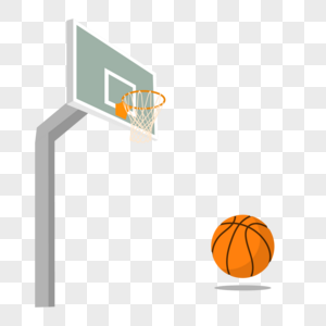 篮球和球框图片