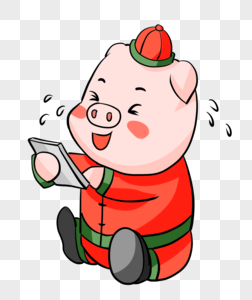 新年猪购物图片