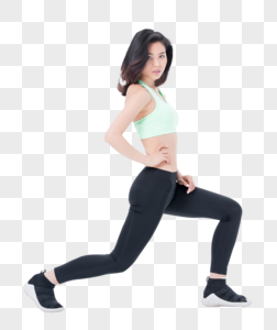 运动健身女性压腿动作图片