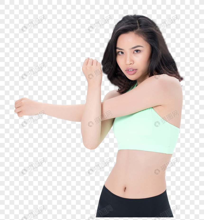 运动女性手部拉伸动作元素素材下载 正版素材 摄图网