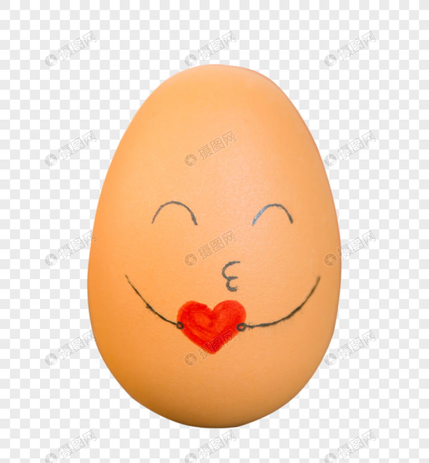 520卡通手绘抱爱心的蛋