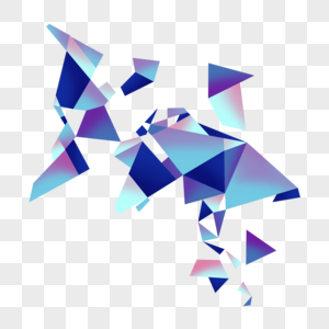 蓝色几何三角图片