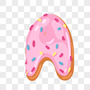 甜甜圈英文字母A图片