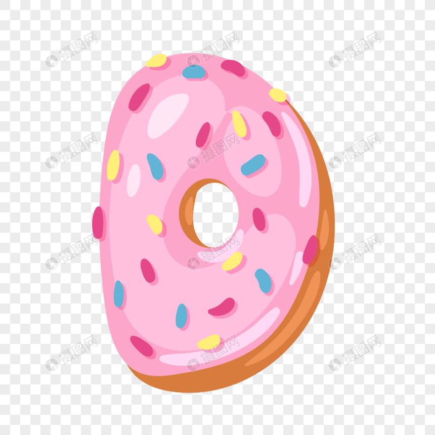 甜甜圈英文字母D图片