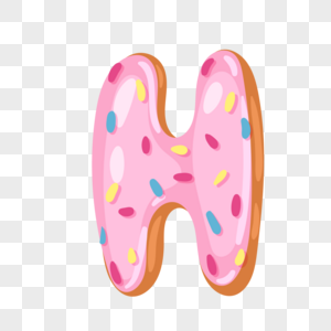 甜甜圈英文字母H图片