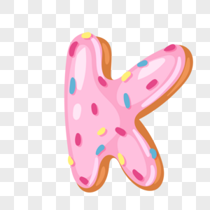 甜甜圈英文字母K图片