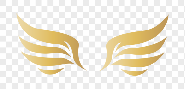 金色翅膀装饰图片