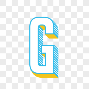 立体英文字母G图片