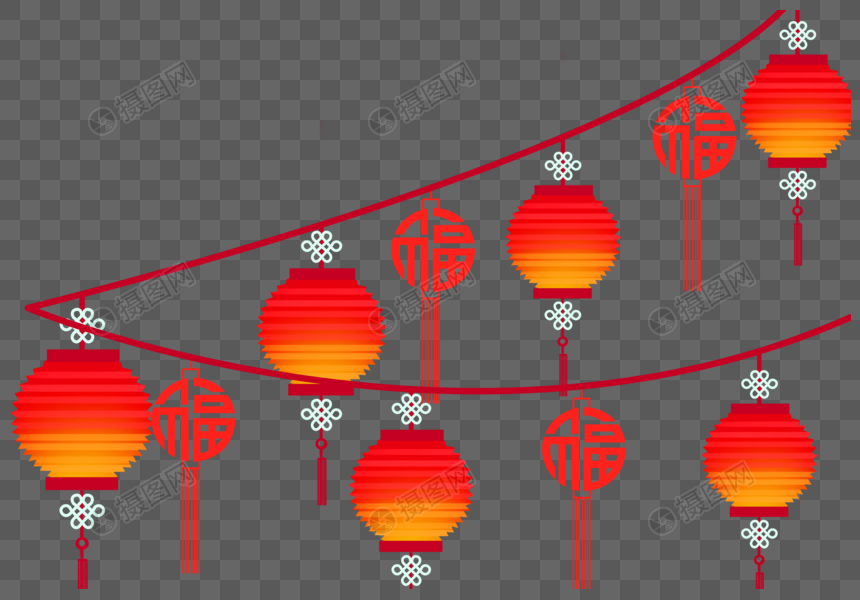 灯笼装饰素材图片