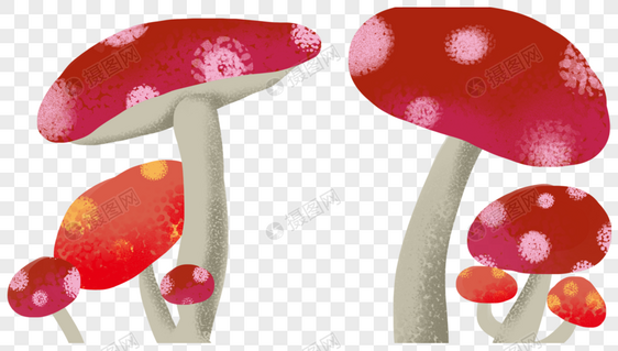 卡通蘑菇素材图片