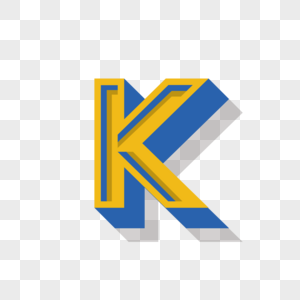 立体英文字母k图片