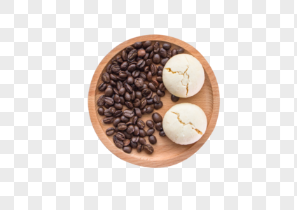 馒头咖啡豆拼盘图片
