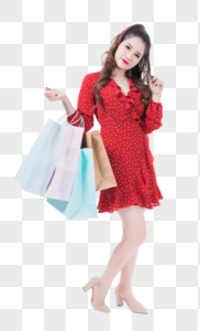 女性逛街购物消费图片