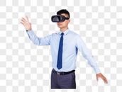 商业男性体验科技VR眼镜图片