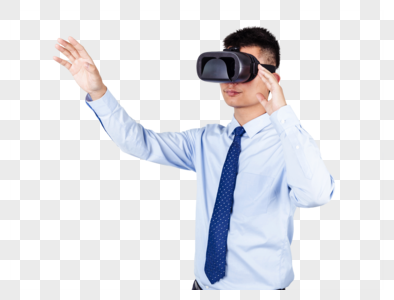 商业男性体验科技VR眼镜高清图片