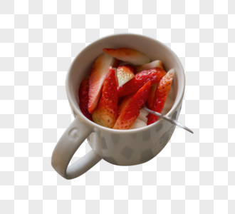 草莓酸奶美味大杯高清图片