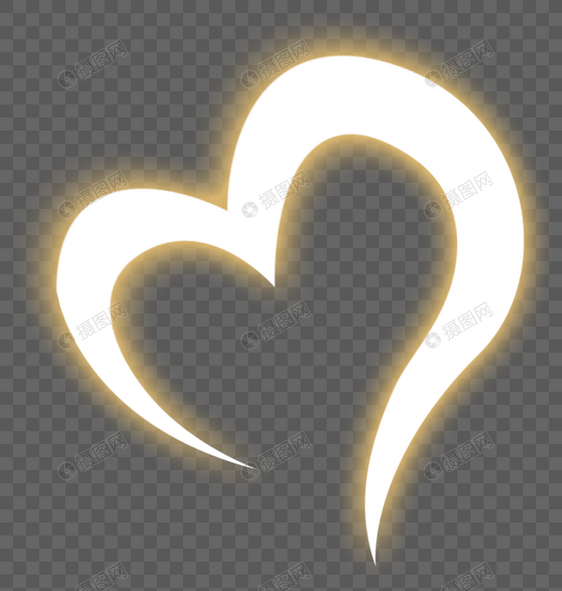 白色爱心光效