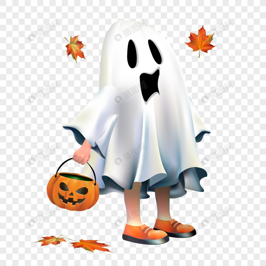 万圣节鬼精灵提南瓜元素