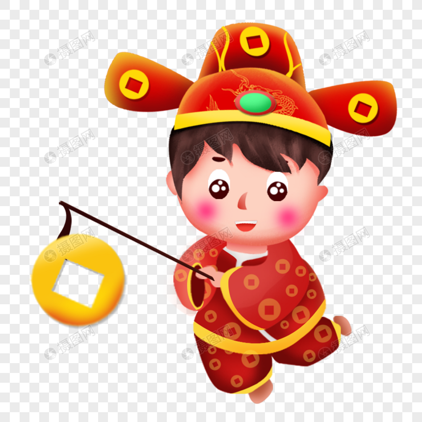 财神爷元素素材下载 正版素材 摄图网