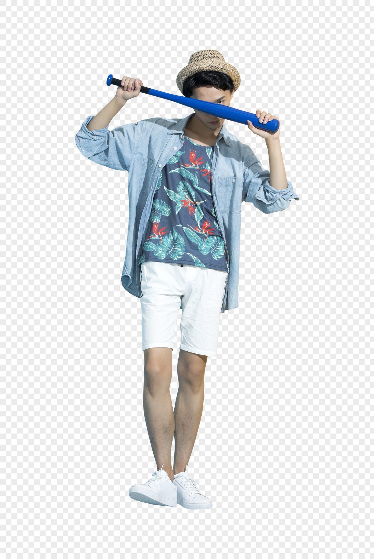 拿着棒球棒的青年男性元素素材png格式_设计素材免费下载_vrf高清图片