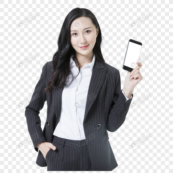 手机商务女性图片