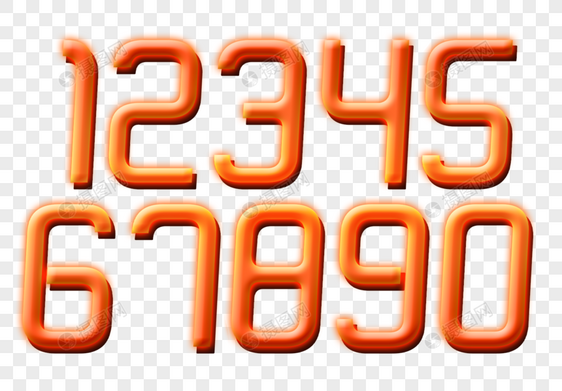 创意荧光数字元素素材psd格式_设计素材免费下载_vrf高清图片