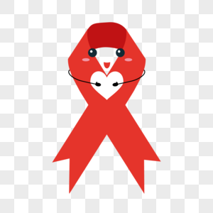 创意红色艾滋病标致设计高清图片
