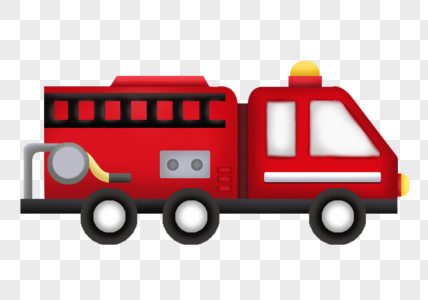 红色消防车素材图片