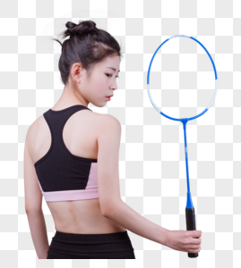 青春活动运动美女打羽毛球图片
