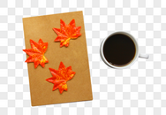 秋冬咖啡温暖枫叶图图片