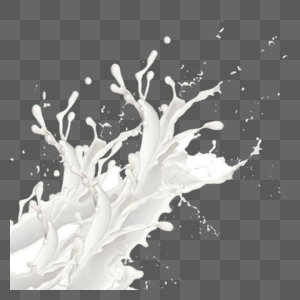 喷溅的牛奶元素图片