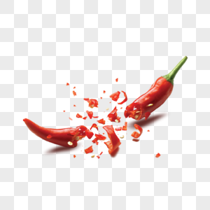 红色辣椒元素高清图片