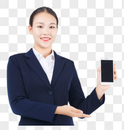 商务职业女性手机展示形象图片