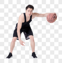 运动男性人像打篮球图片