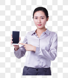 职业女性使用手机科技手势图片